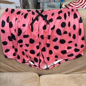 Pink Polka Dot Women's Sleep Shorts